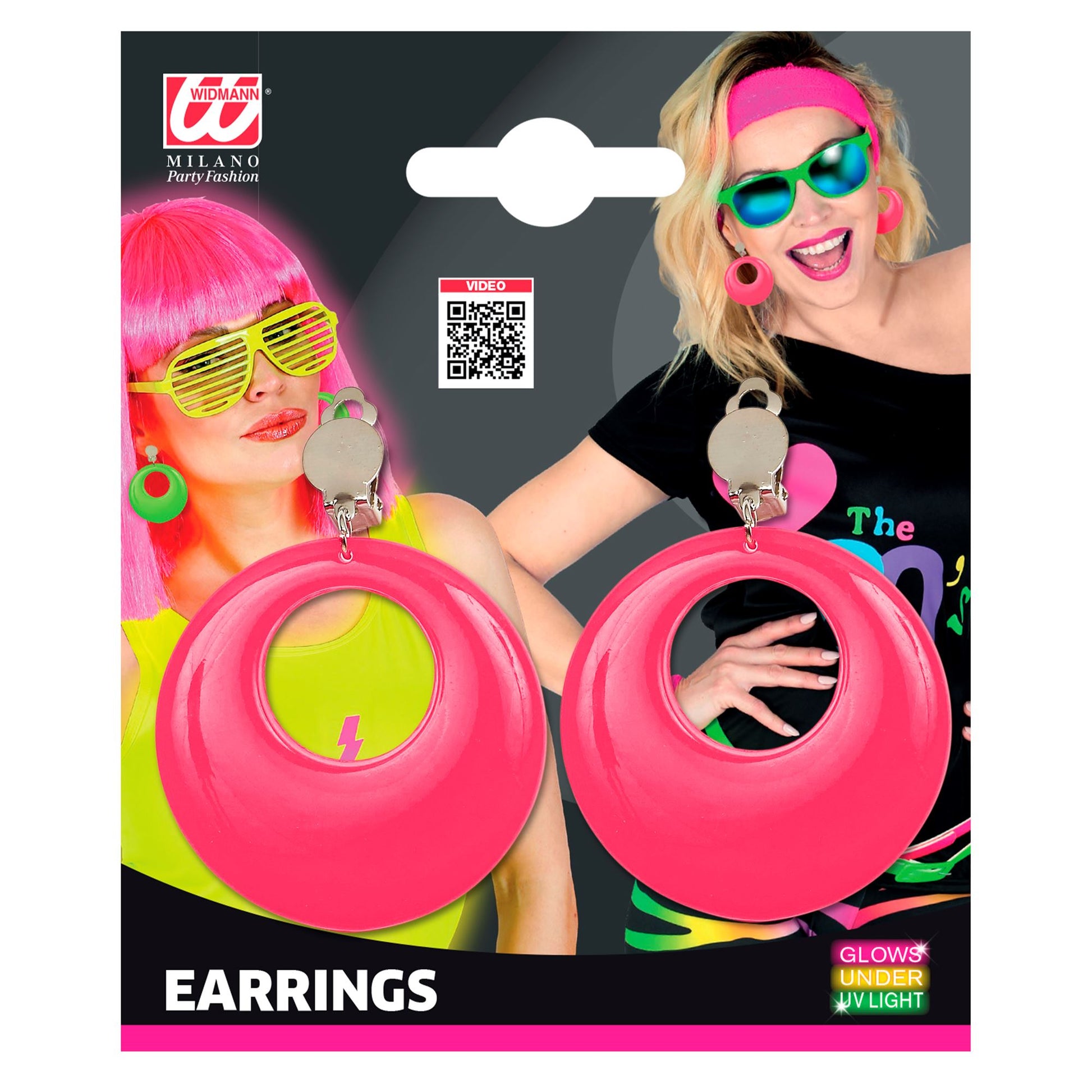 "NEON PINKE OHRRINGE" – Ansicht 3