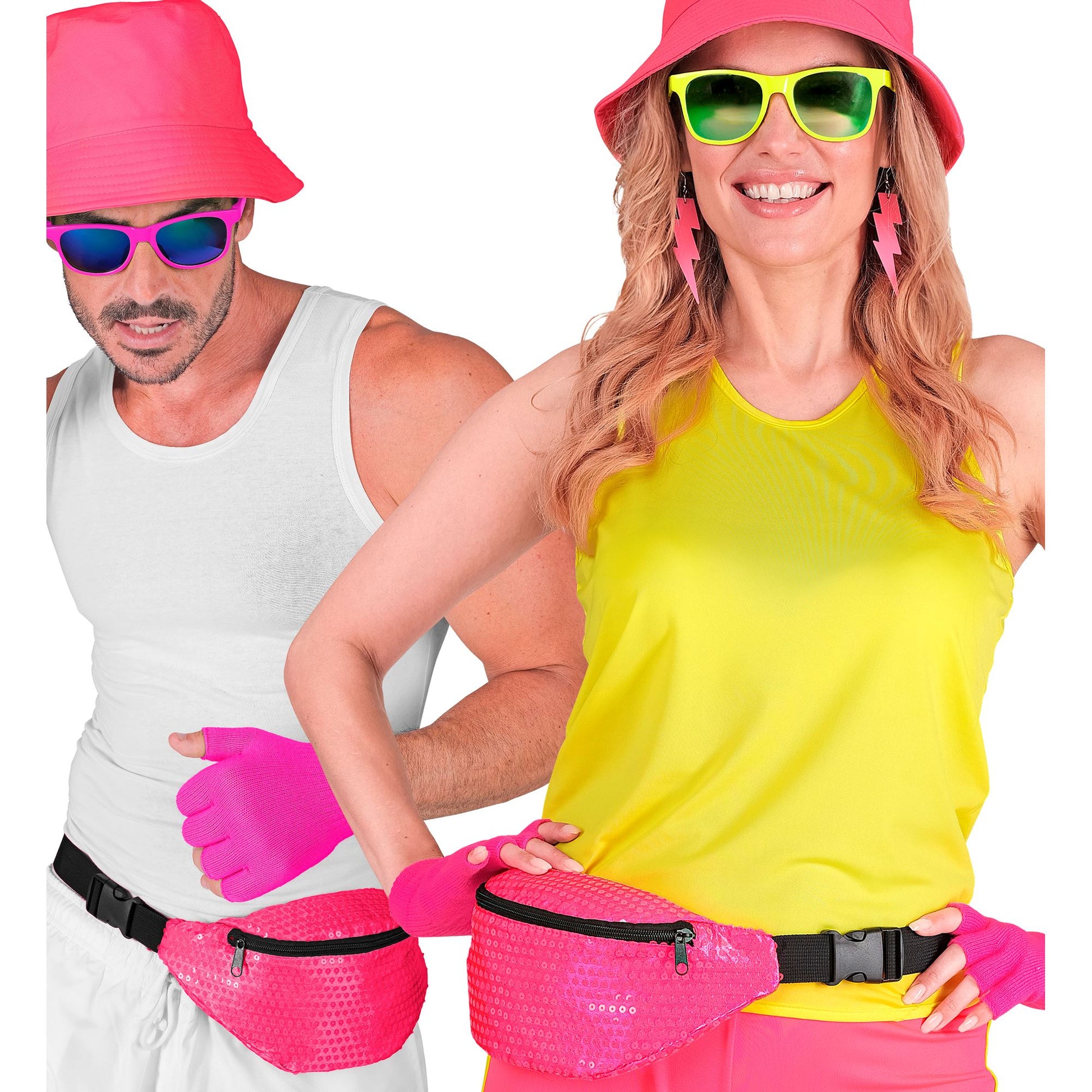 "NEON PINKE PAILLETTEN GÜRTELTASCHE" – Ansicht 4