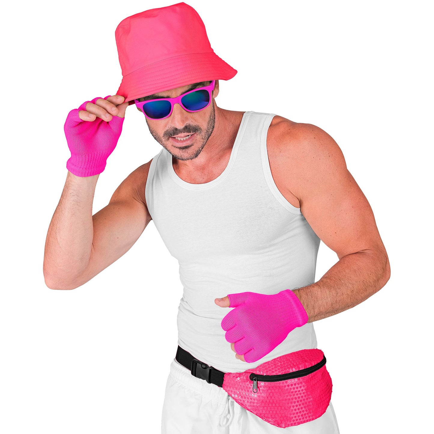 "NEON PINKE PAILLETTEN GÜRTELTASCHE" – Ansicht 6