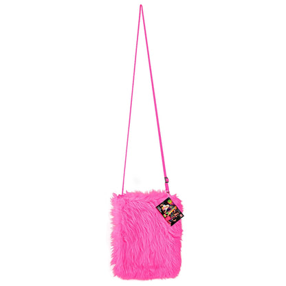 "NEON PINKE PLÜSCH HANDTASCHE" – Ansicht 3