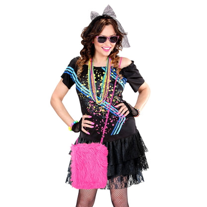 "NEON PINKE PLÜSCH HANDTASCHE" – Ansicht 5