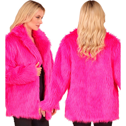 "NEON PINKE PLÜSCHJACKE" – Detailansicht