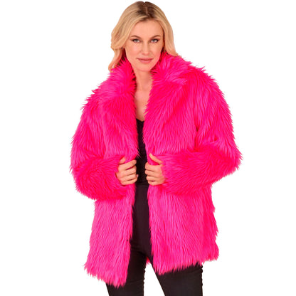 "NEON PINKE PLÜSCHJACKE" – Ansicht 3