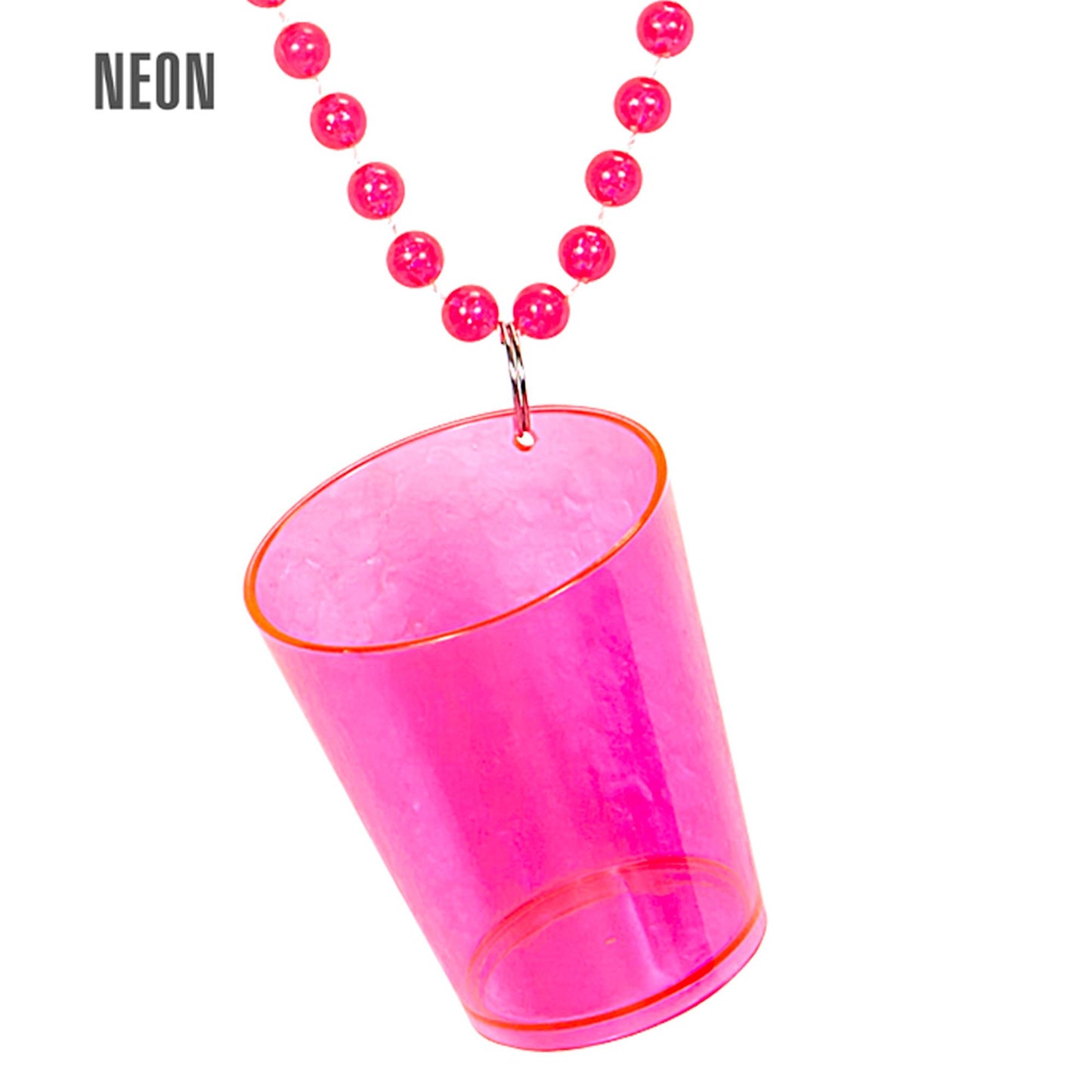 "NEON PINKE SCHNAPSGLASKETTE" – Vorderansicht
