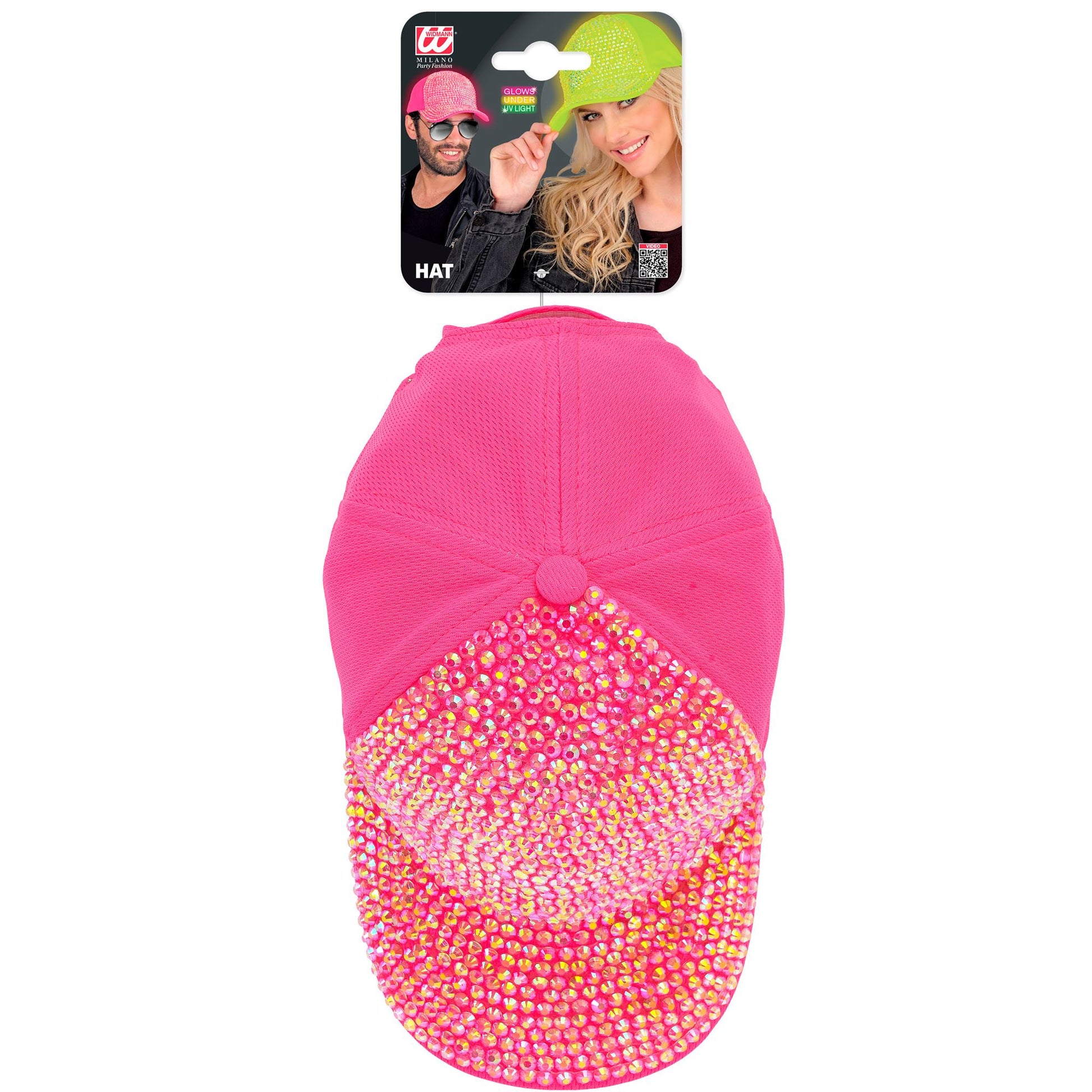 "NEON PINKE STRASS BASECAP" – Ansicht 3