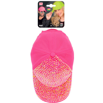 "NEON PINKE STRASS BASECAP" – Ansicht 3