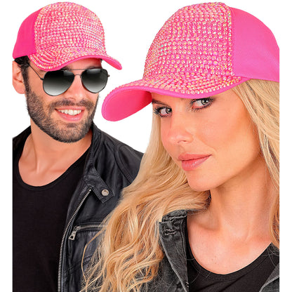 "NEON PINKE STRASS BASECAP" – Ansicht 4
