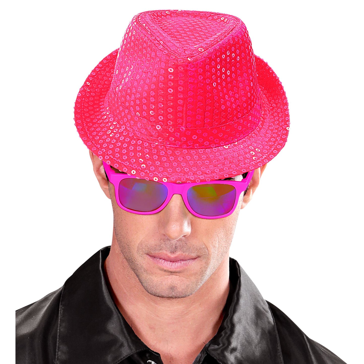 "NEON PINKER FEDORA MIT PAILLETTEN" – Ansicht 3