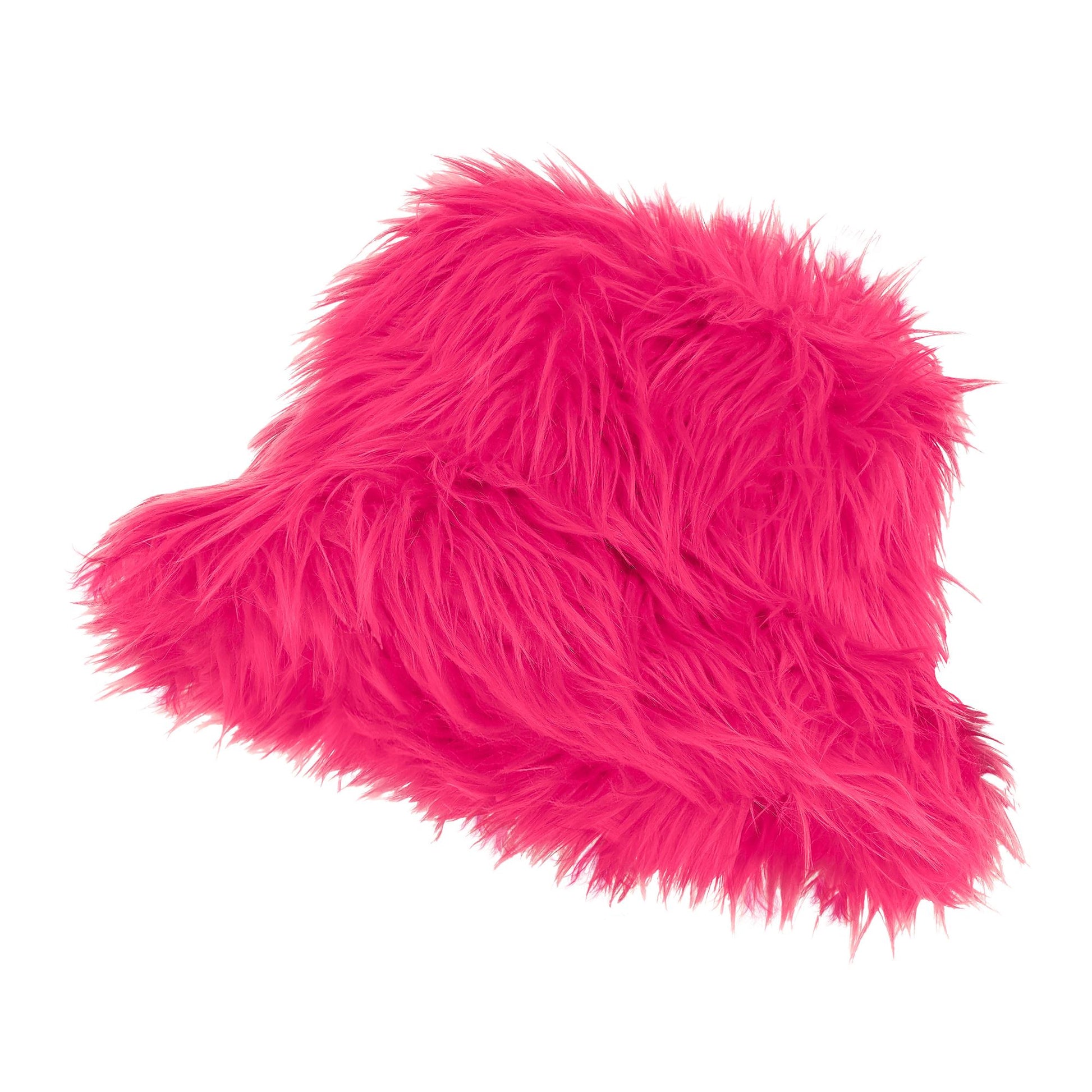 "NEON PINKER PLÜSCH ANGLERHUT" – Detailansicht