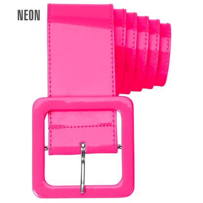 "NEON PINKER VINYLGÜRTEL" – Vorderansicht