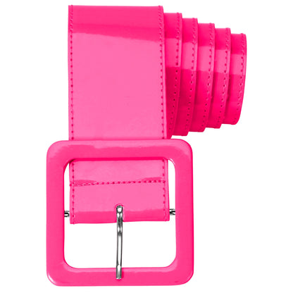 "NEON PINKER VINYLGÜRTEL" – Detailansicht