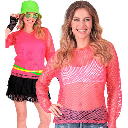 "NEON PINKES NETZSHIRT" – Vorderansicht