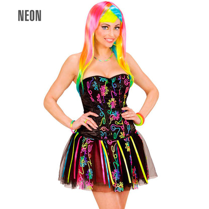 "NEON RAINBOW FANTASY GIRL" (Korsett, Tutu) – Vorderansicht