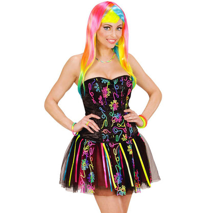 "NEON RAINBOW FANTASY GIRL" (Korsett, Tutu) – Detailansicht