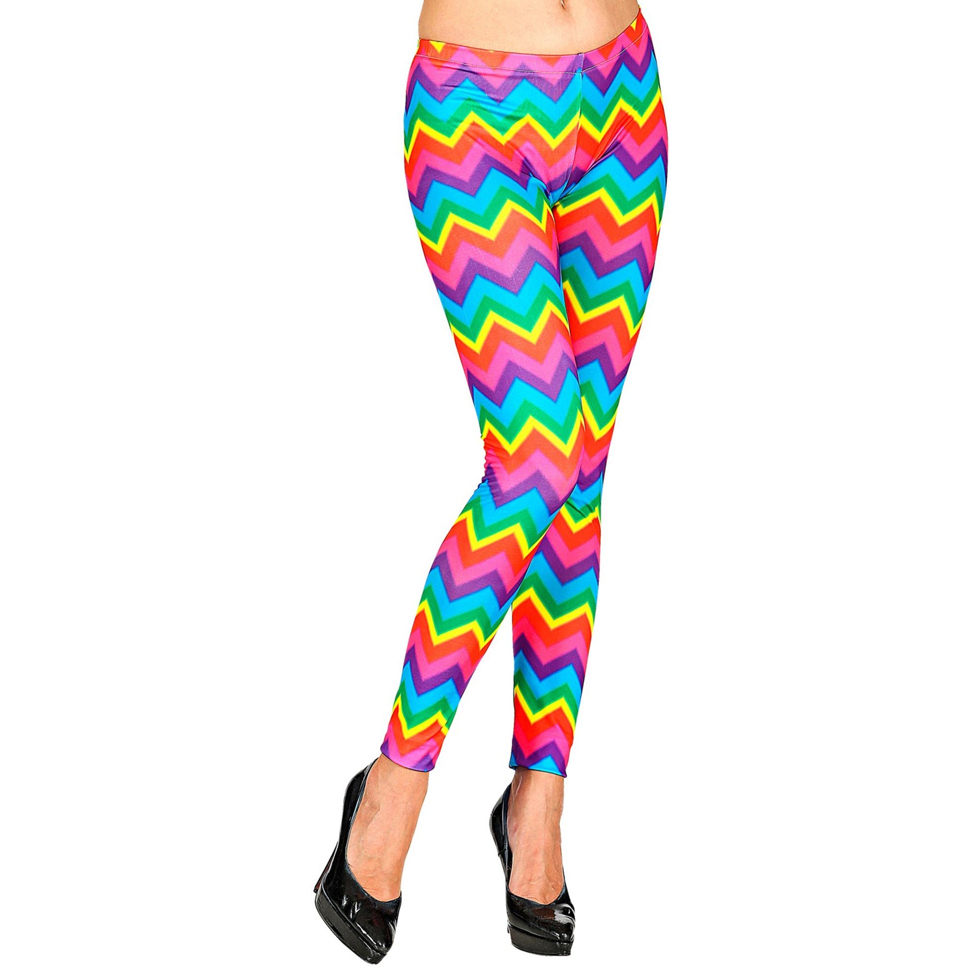 "NEON REGENBOGEN LEGGINGS" – Vorderansicht