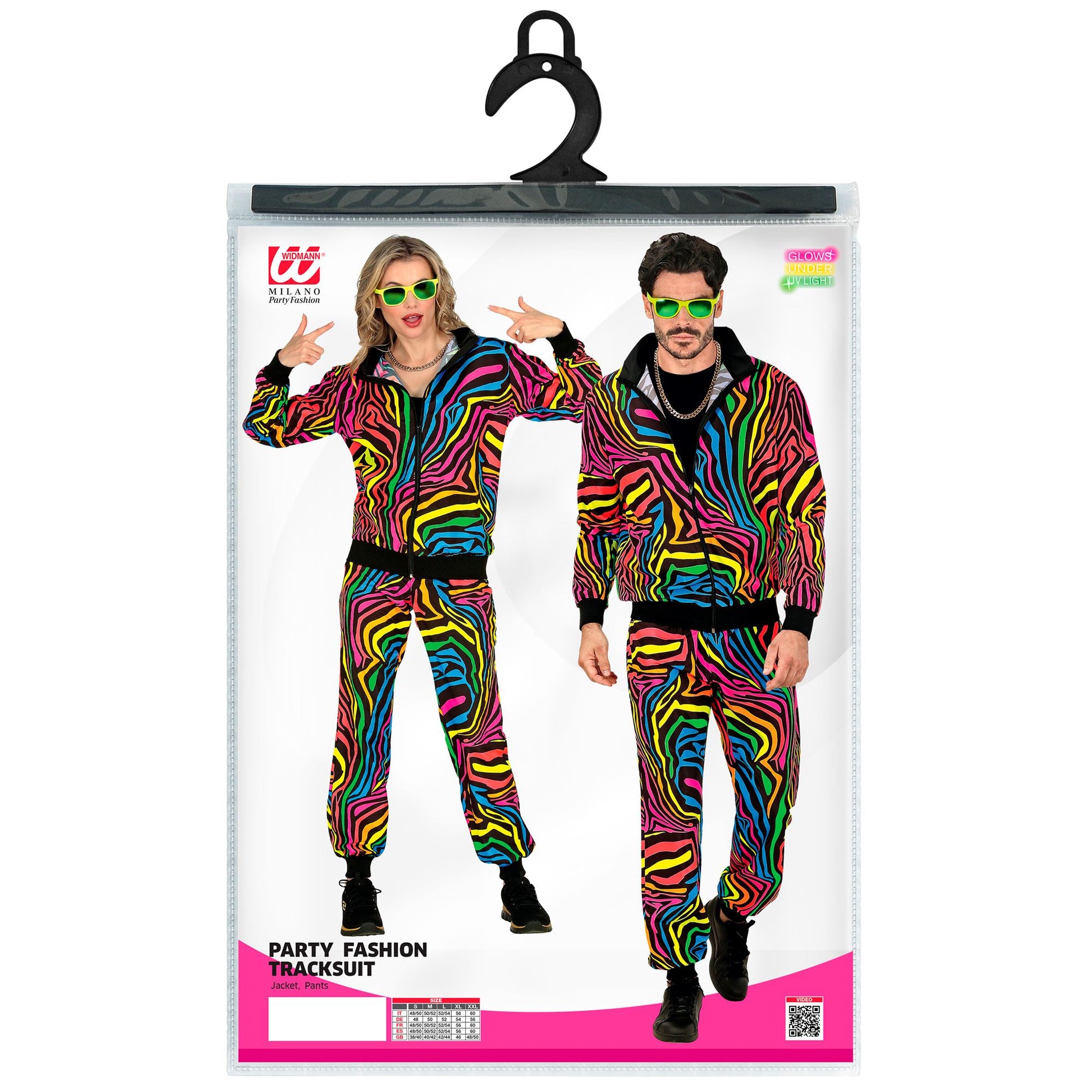 "NEON REGENBOGEN PARTY FASHION TRAININGSANZUG MIT TIERMUSTER" (Oberteil, Hose) – Ansicht 5