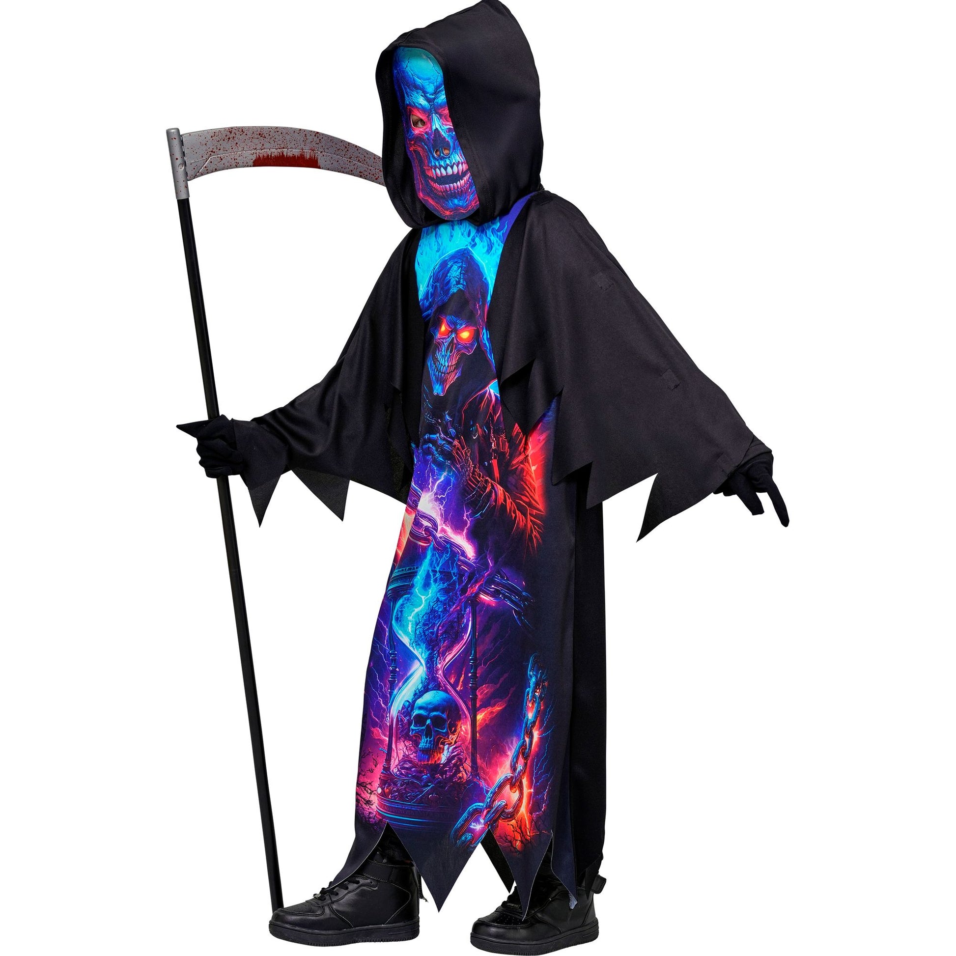 "NEON SENSEMANN" (Robe mit Kapuze, Maske) – Ansicht 4