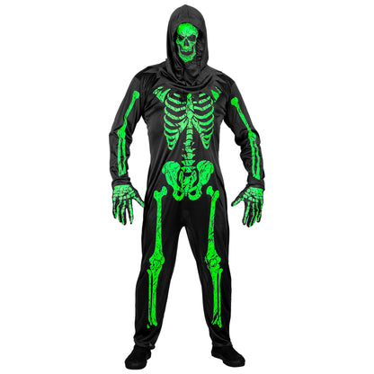"NEON SKELETT" (Overall, Handschuhe, Maske) – Detailansicht