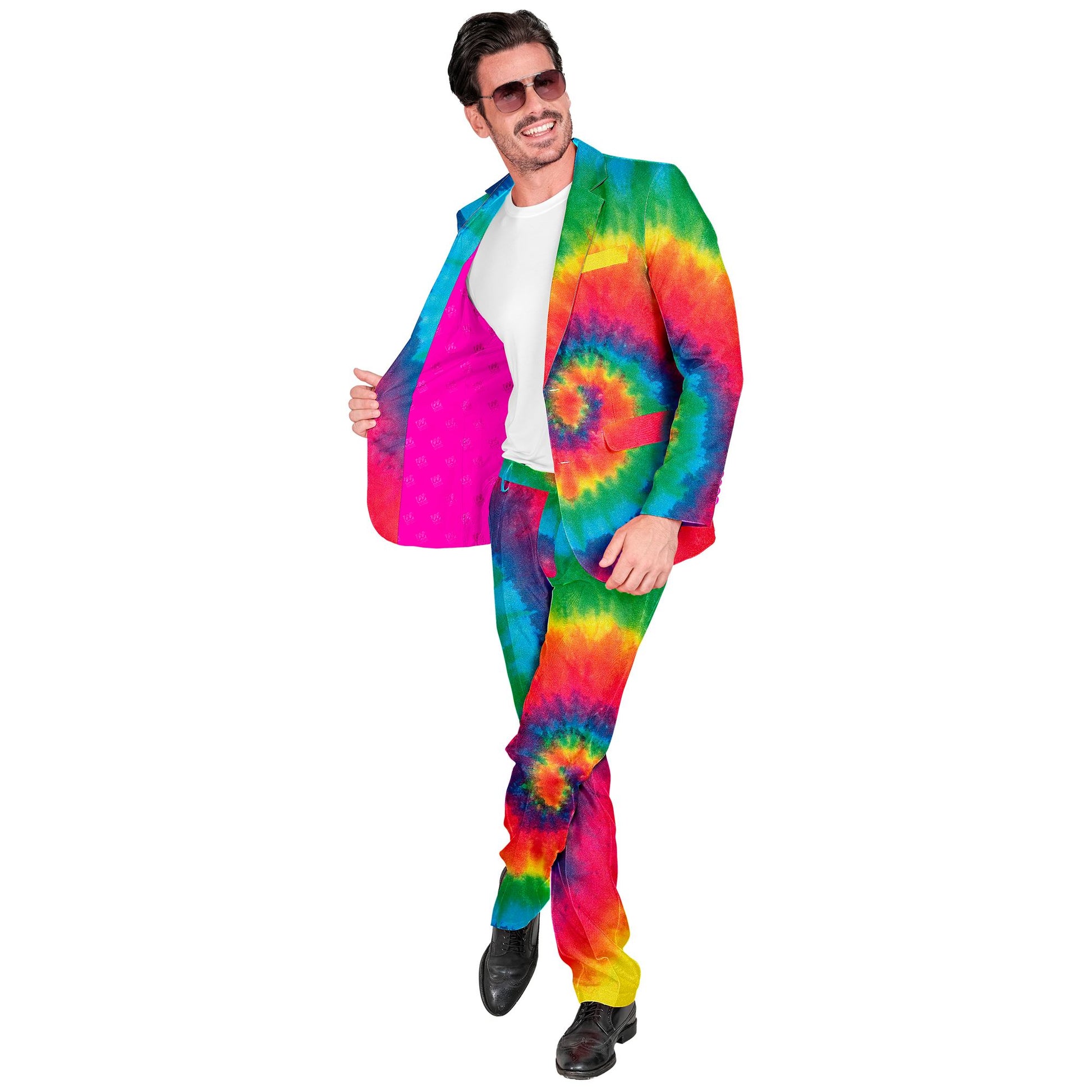 "NEON TIE DYE PARTY FASHION ANZUG" (Jackett, Hose) – Ansicht 3