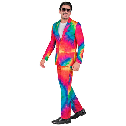 "NEON TIE DYE PARTY FASHION ANZUG" (Jackett, Hose) – Ansicht 4