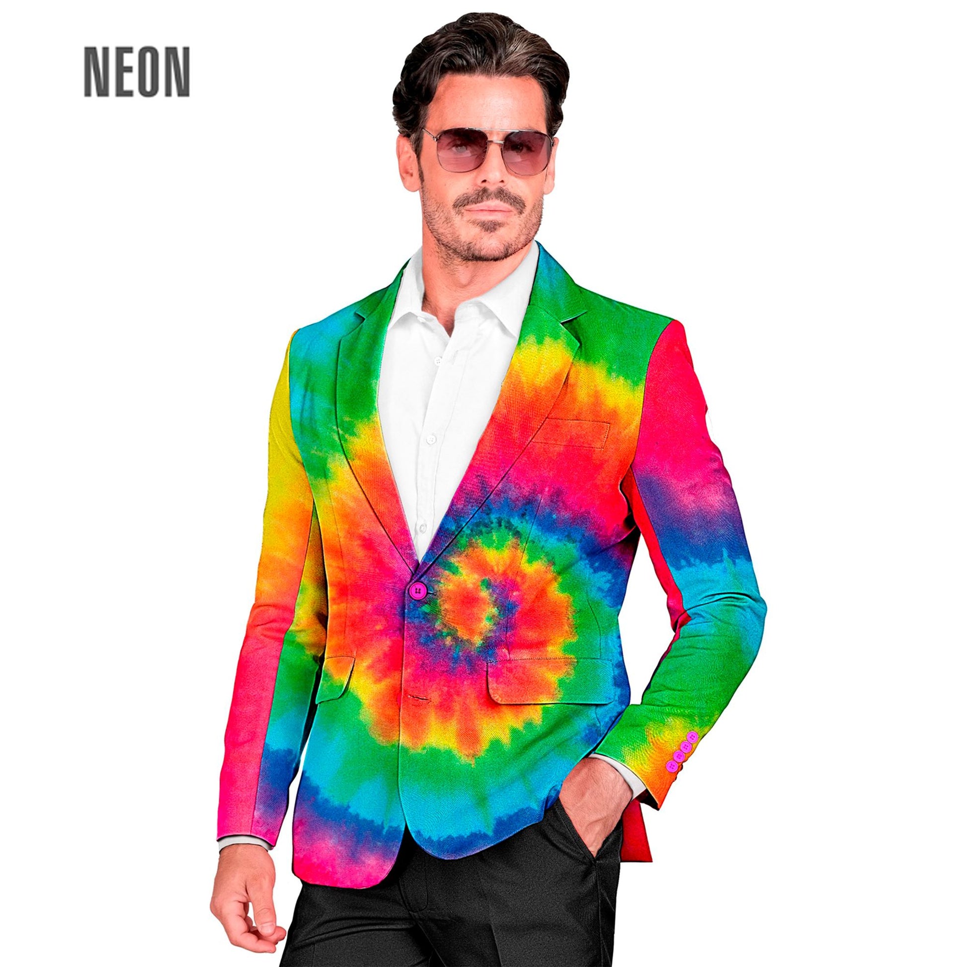 "NEON TIE DYE PARTY FASHION JACKETT" (Jackett) – Vorderansicht