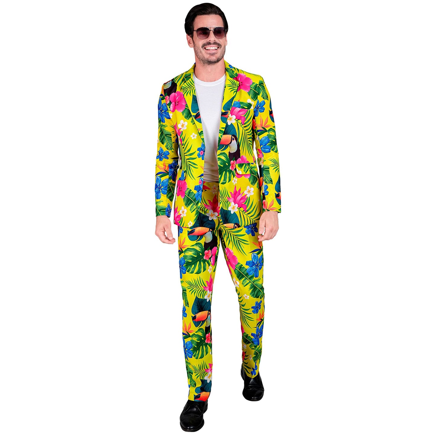 "NEON TROPICANA PARTY FASHION ANZUG" (Jackett, Hose) – Detailansicht