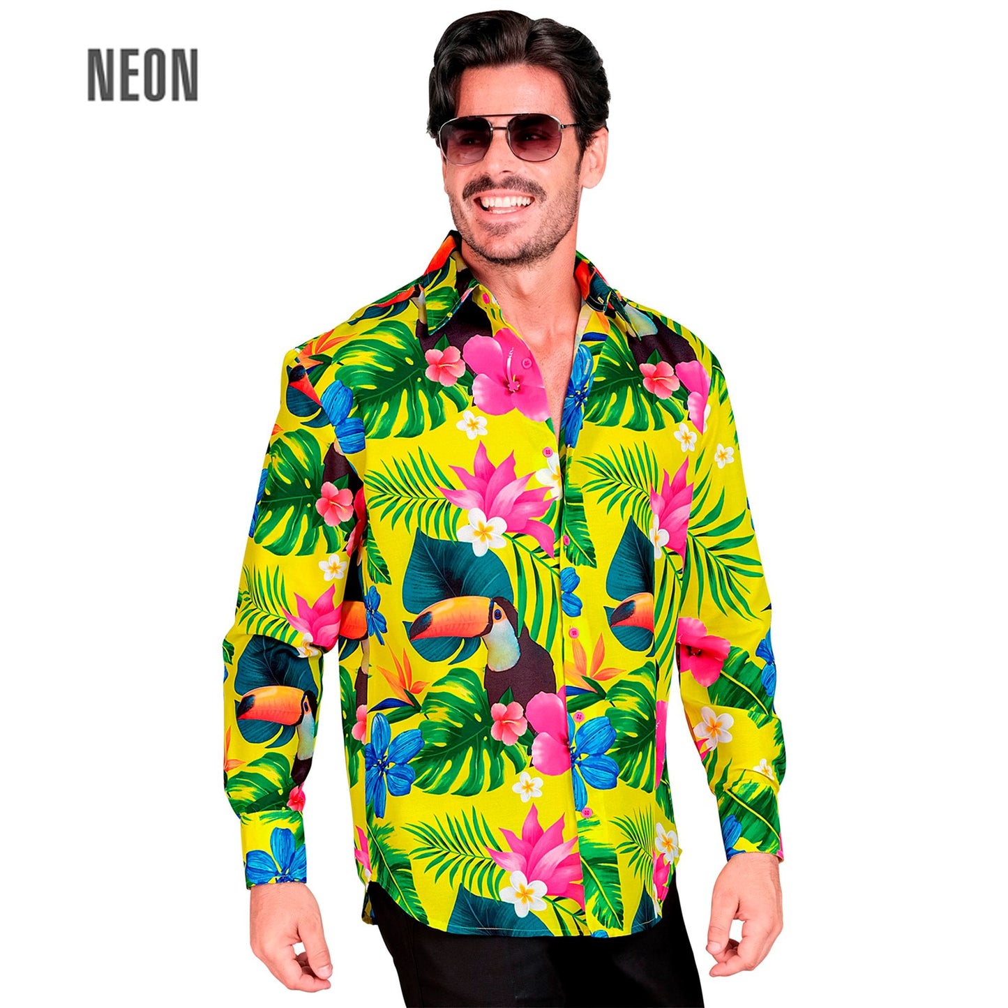 "NEON TROPICANA PARTY FASHION HEMD" (Hemd) – Vorderansicht