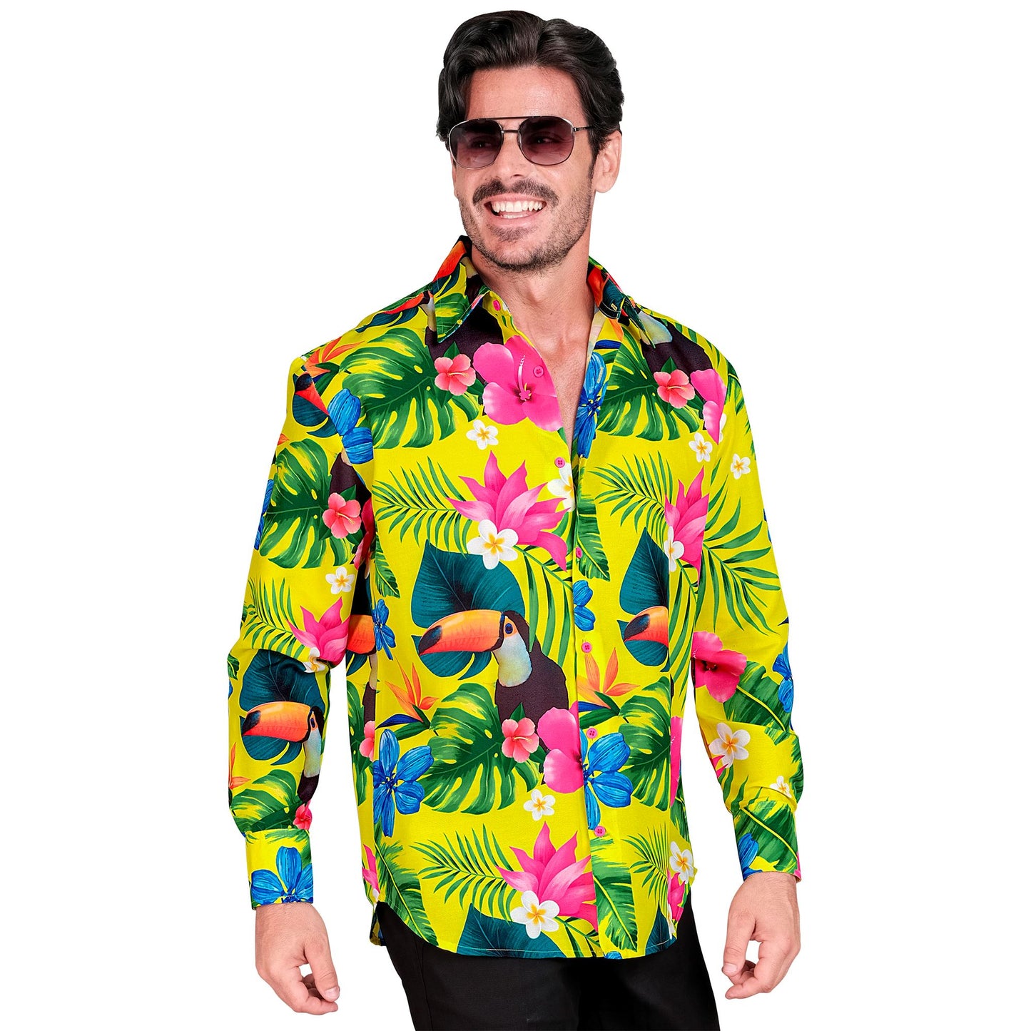 "NEON TROPICANA PARTY FASHION HEMD" (Hemd) – Detailansicht