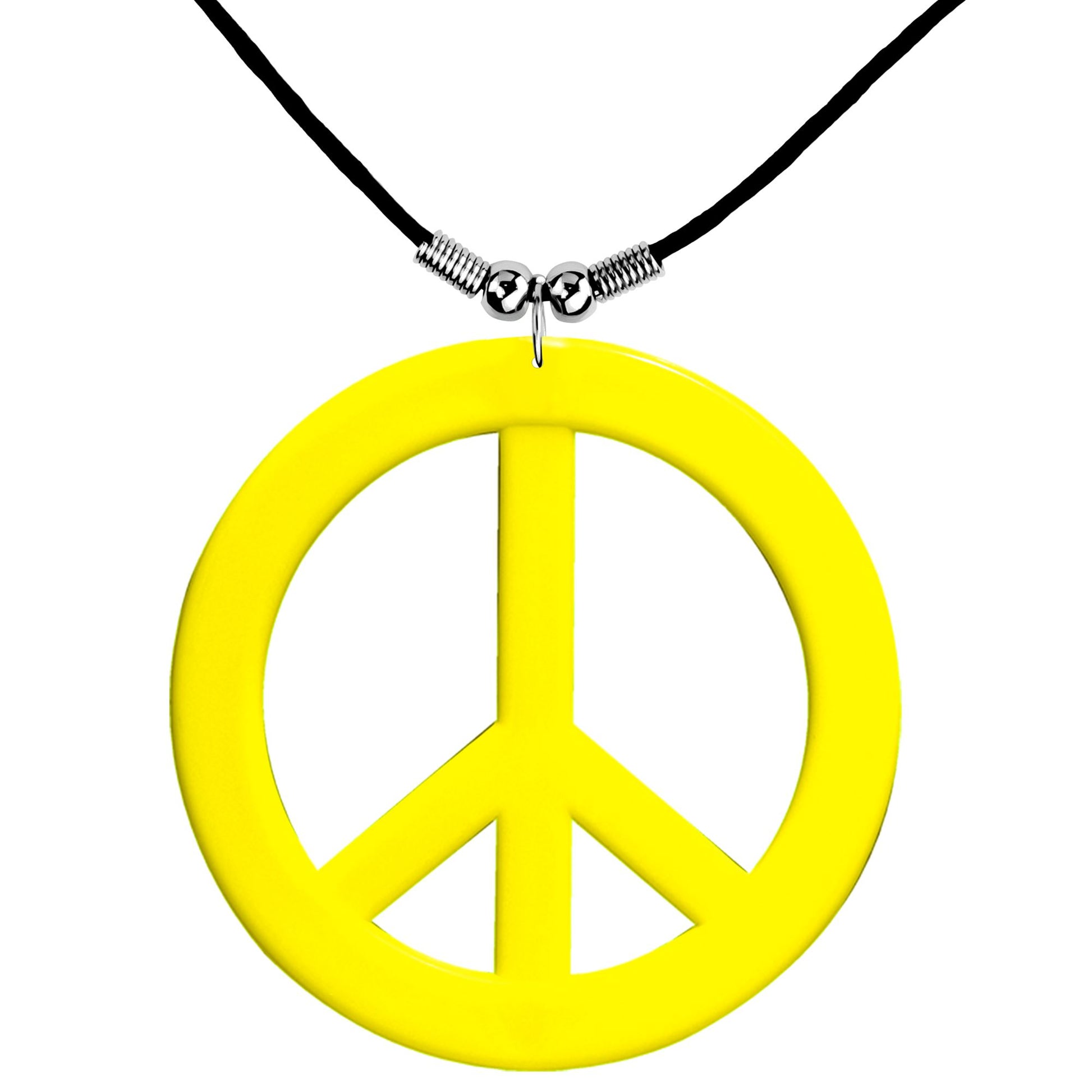 "NEONGELBE HIPPIE KETTE" – Vorderansicht