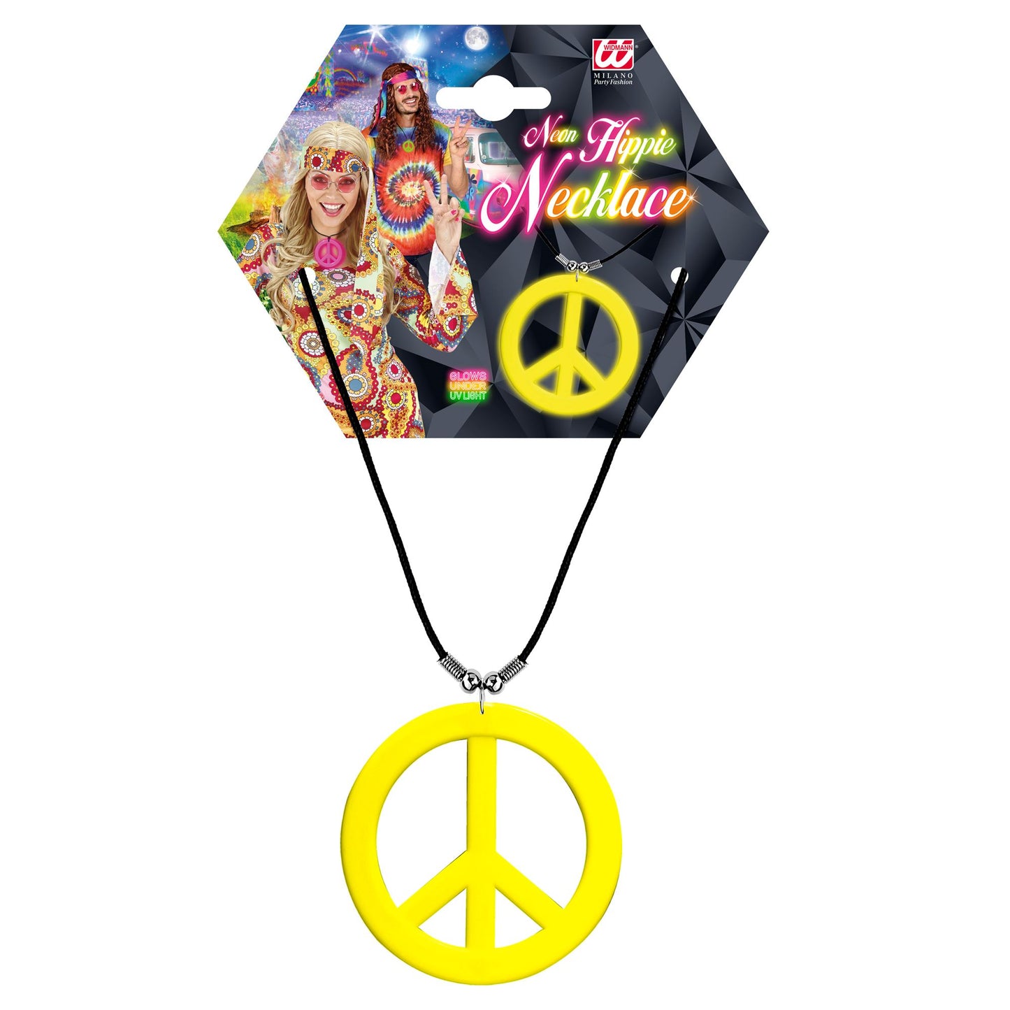 "NEONGELBE HIPPIE KETTE" – Detailansicht