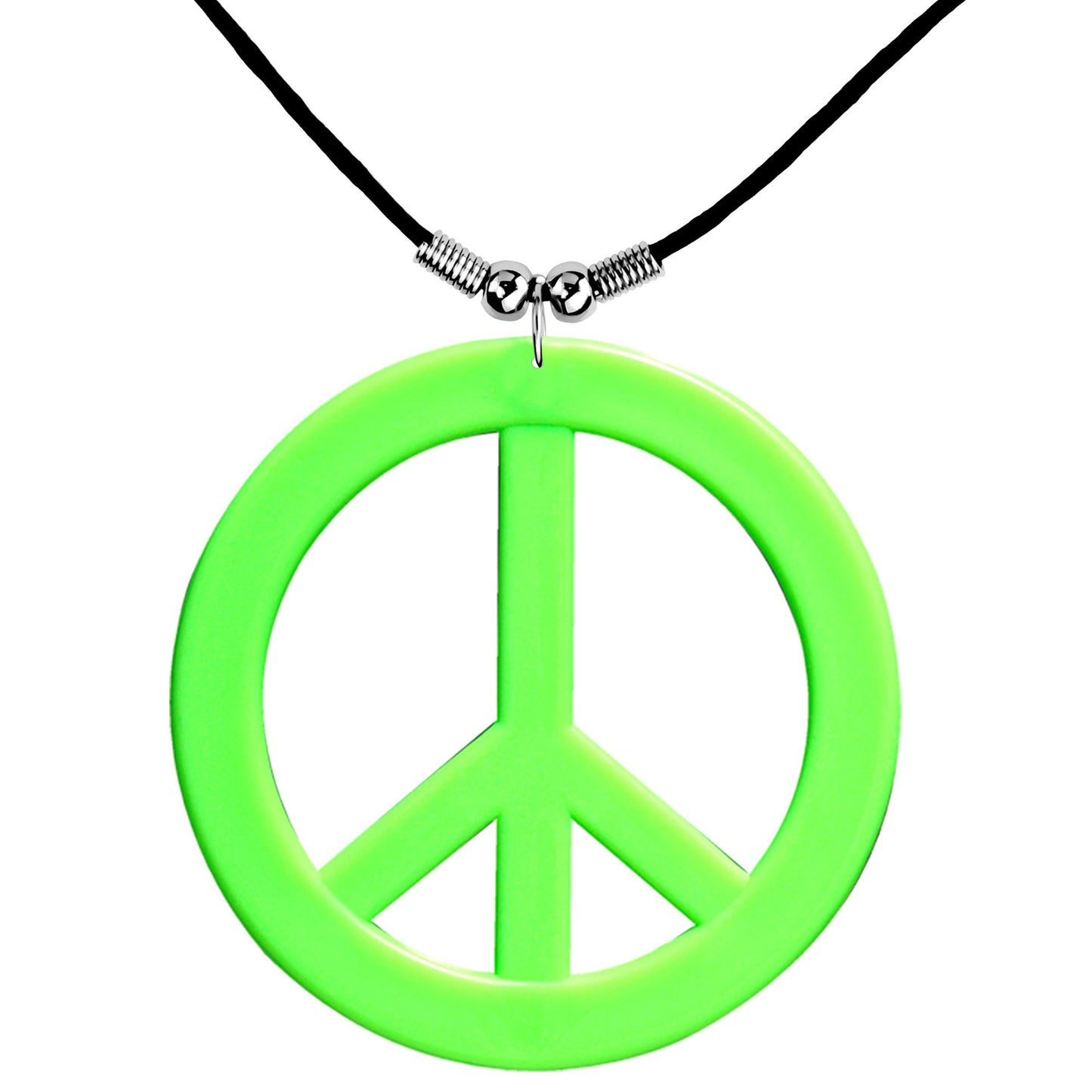 "NEONGRÜNE HIPPIE KETTE" – Vorderansicht