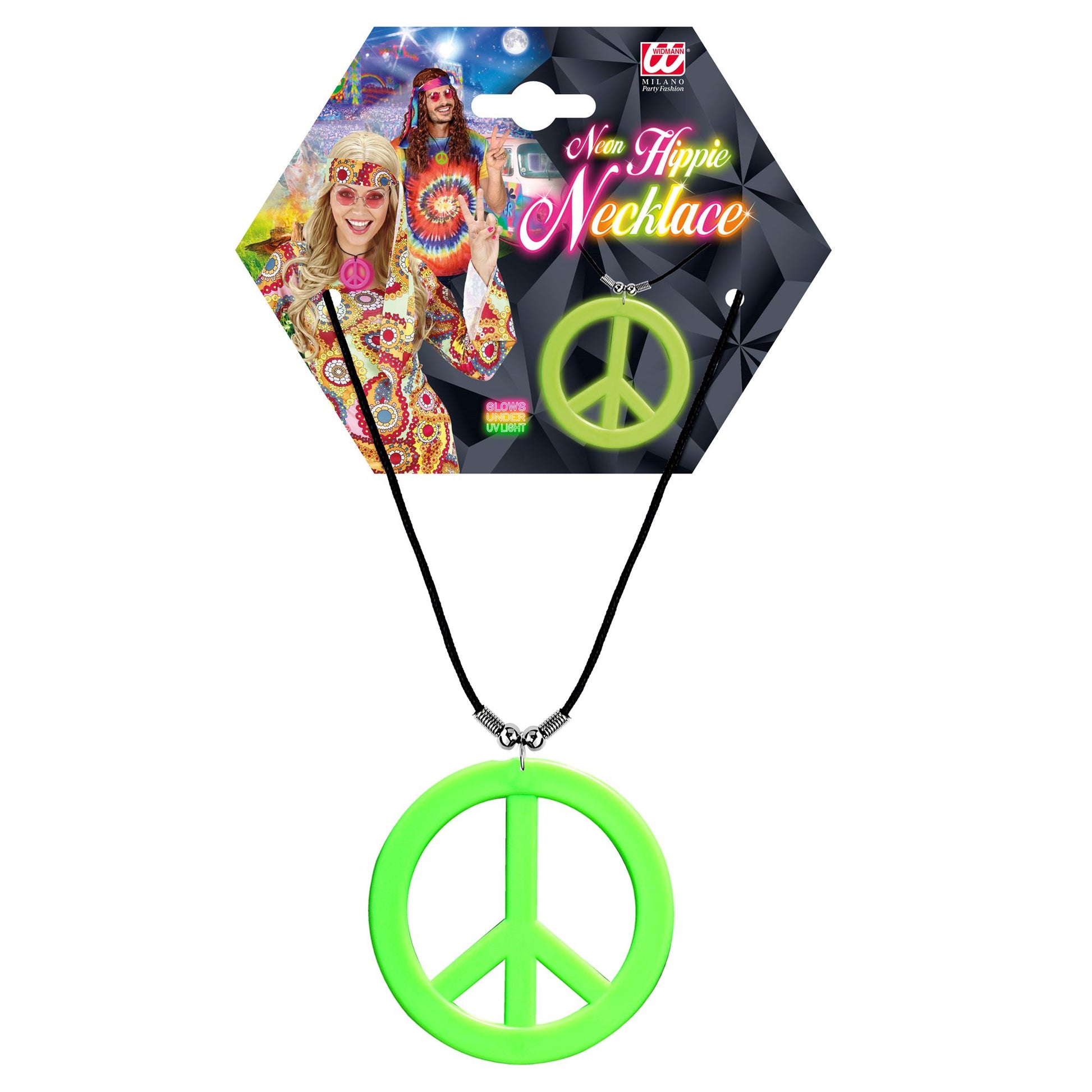 "NEONGRÜNE HIPPIE KETTE" – Detailansicht