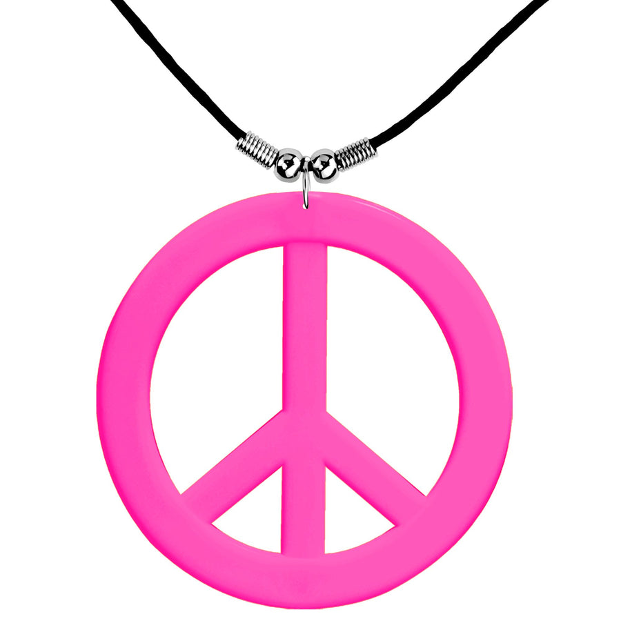 "NEONPINKE HIPPIE KETTE" – Vorderansicht