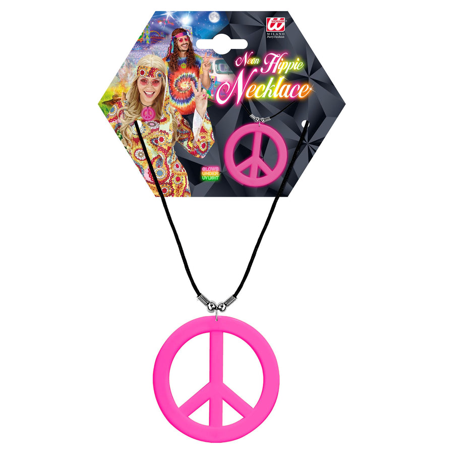 "NEONPINKE HIPPIE KETTE" – Detailansicht