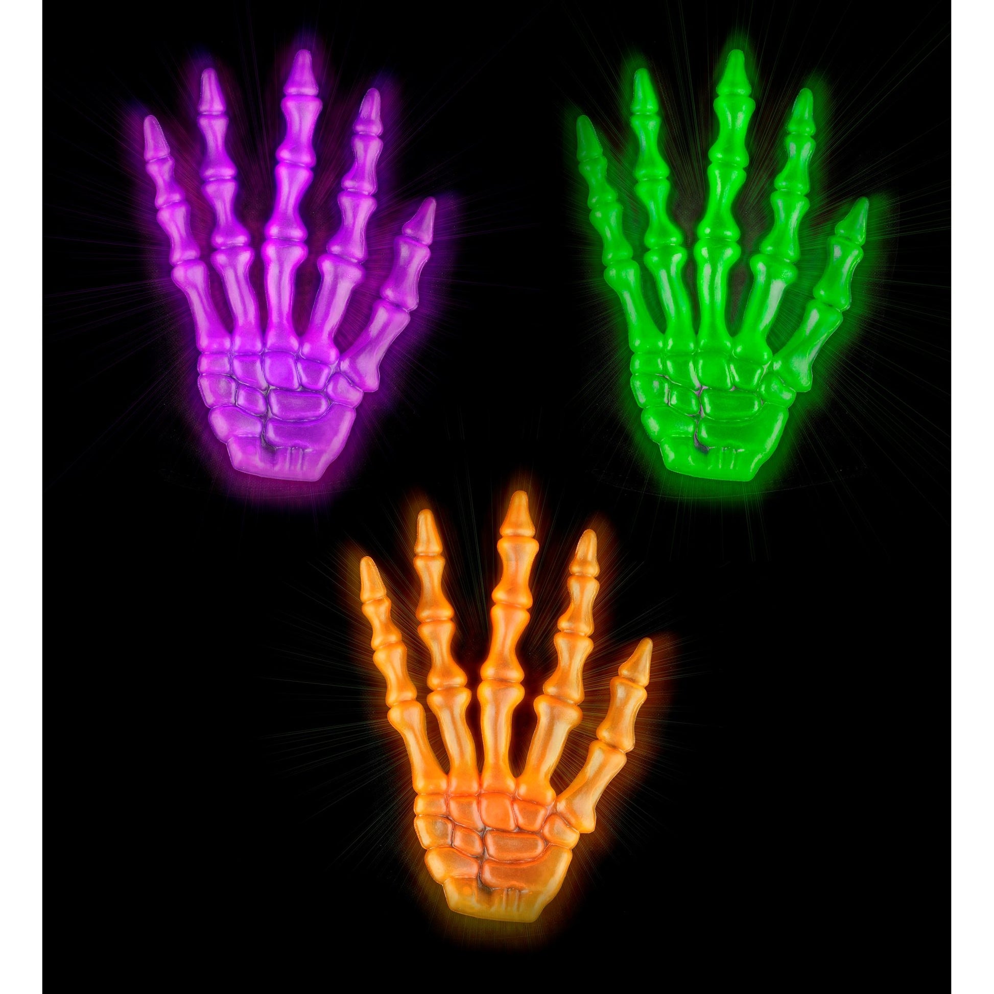 "NEONSKELETTHANDSCHUHE 3D" in 3 Farben sort.- Kindergröße – Ansicht 3