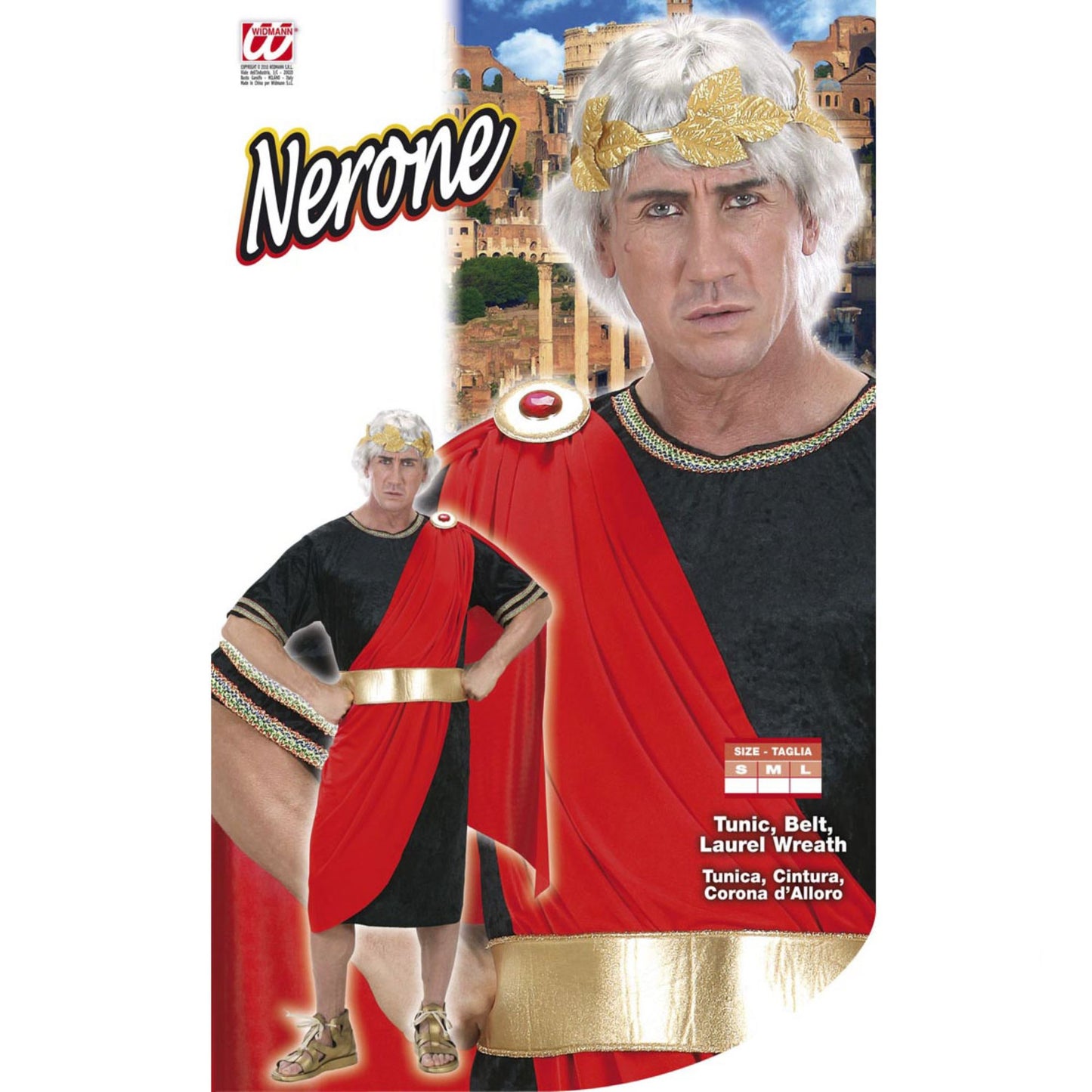 "NERO" (Tunika, Gürtel, Lorbeerkranz) – Detailansicht