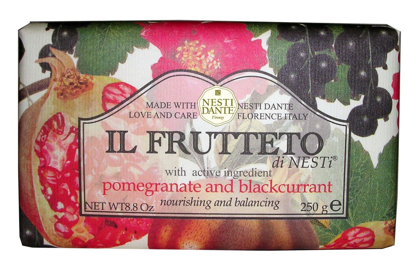 Nesti Dante, Il Frutteto, Pomegranate & Blackcurrant, Beruhigend, Seifenstück, 250 g
