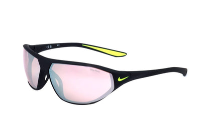 NIKE SUNGLASSES AERO SWIFT MATTE BLACK ROAD CHROME E_ DQ0992-012 65-12-140 Sonnenbrille Schwarz