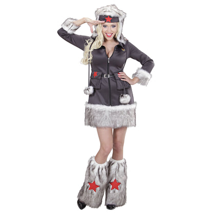 "NIKITA" (Kleid, Hut, Stulpen) – Vorderansicht