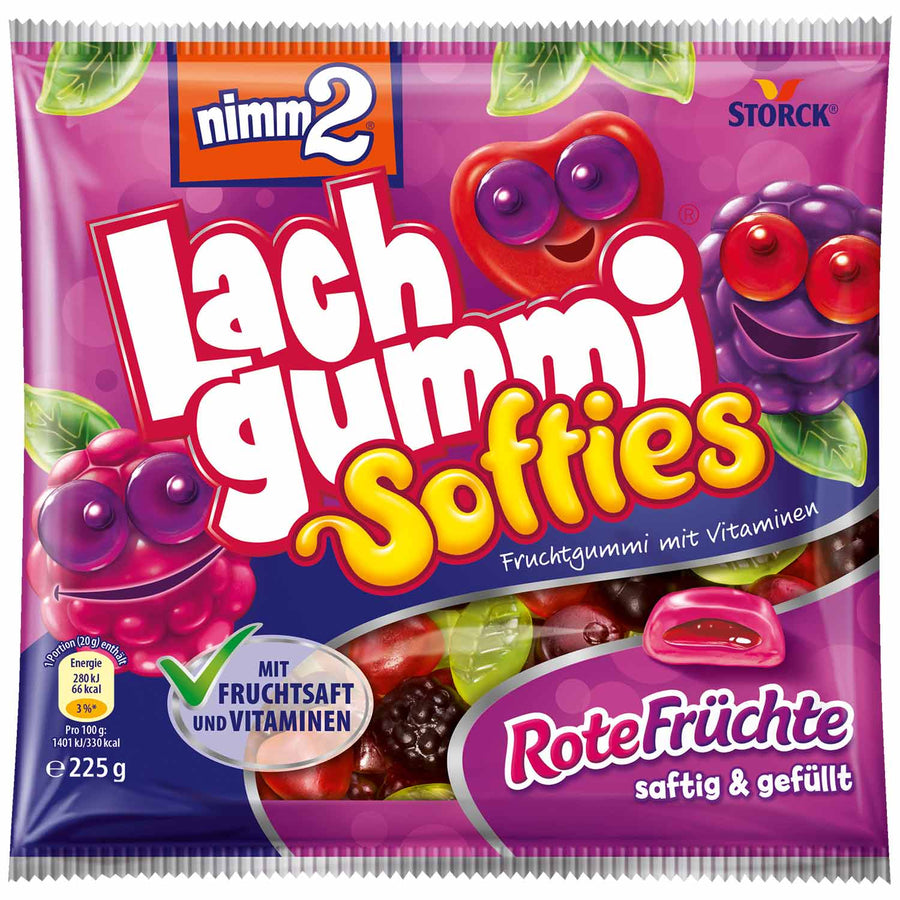 Nimm2 Lachgummi Softies Rote Früchte Fruchtgummi 225 g