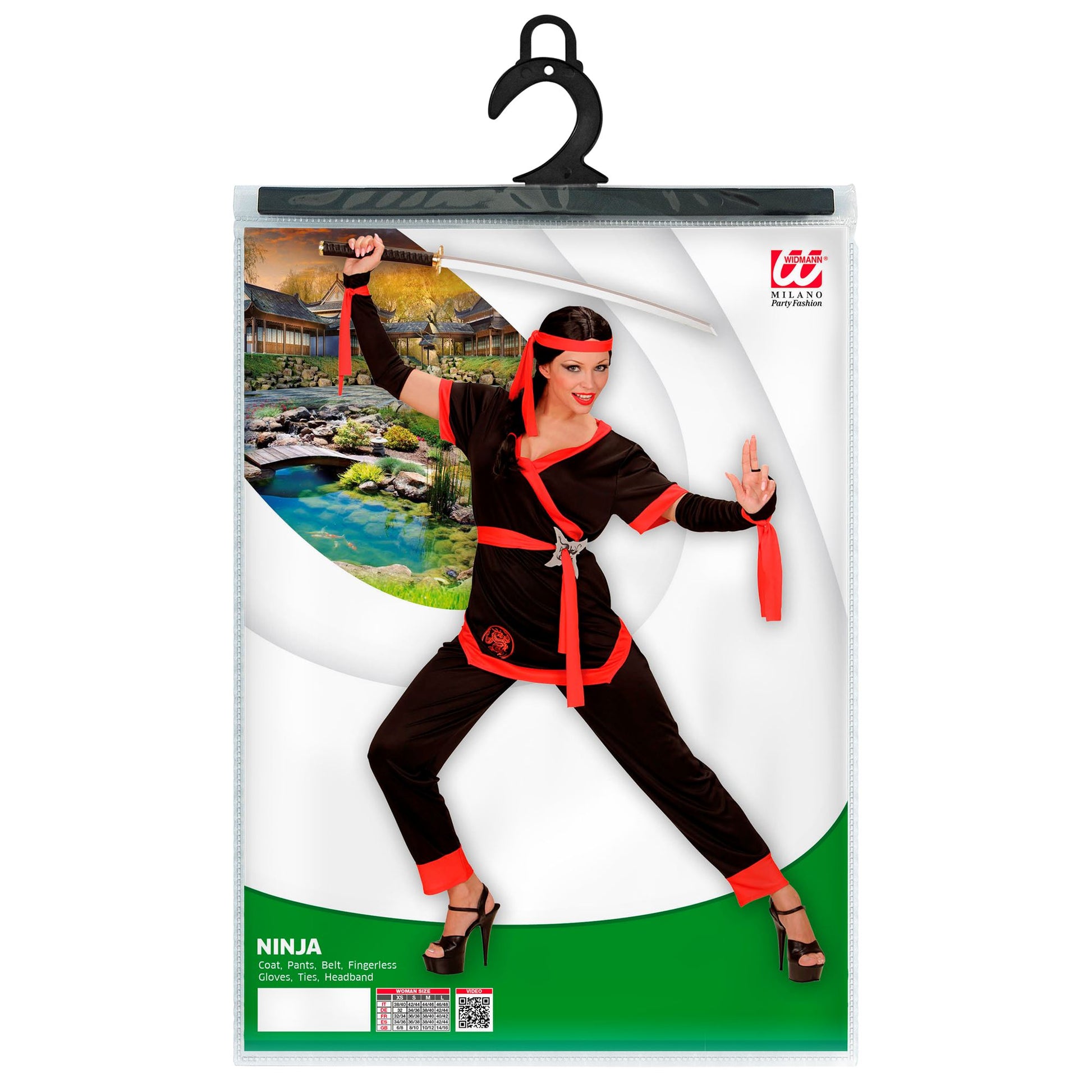 "NINJA GIRL" (Jacke, Hose, Gürtel, fingerlose Handschuhe, Schnüre, Stirnband) – Ansicht 5