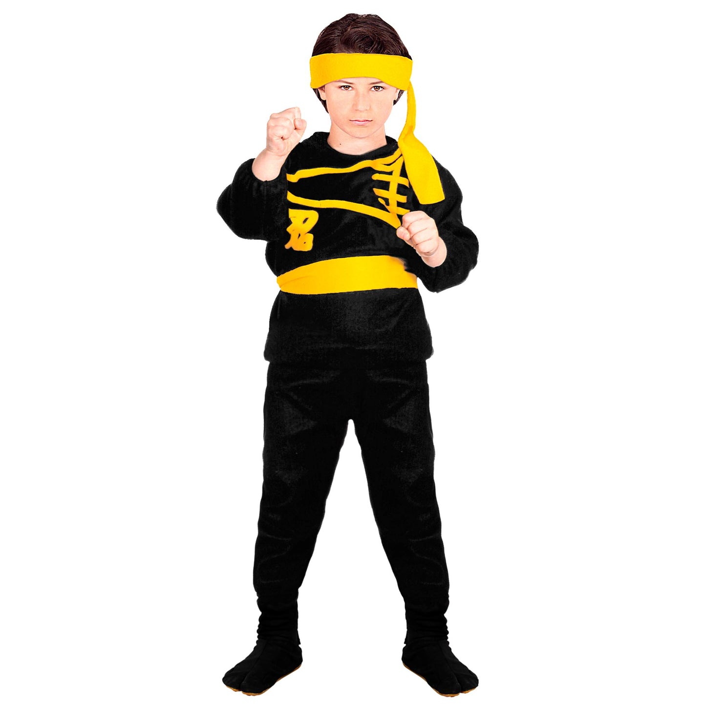 "NINJA" (Oberteil, Hose, Gürtel, Stirnband) – Detailansicht