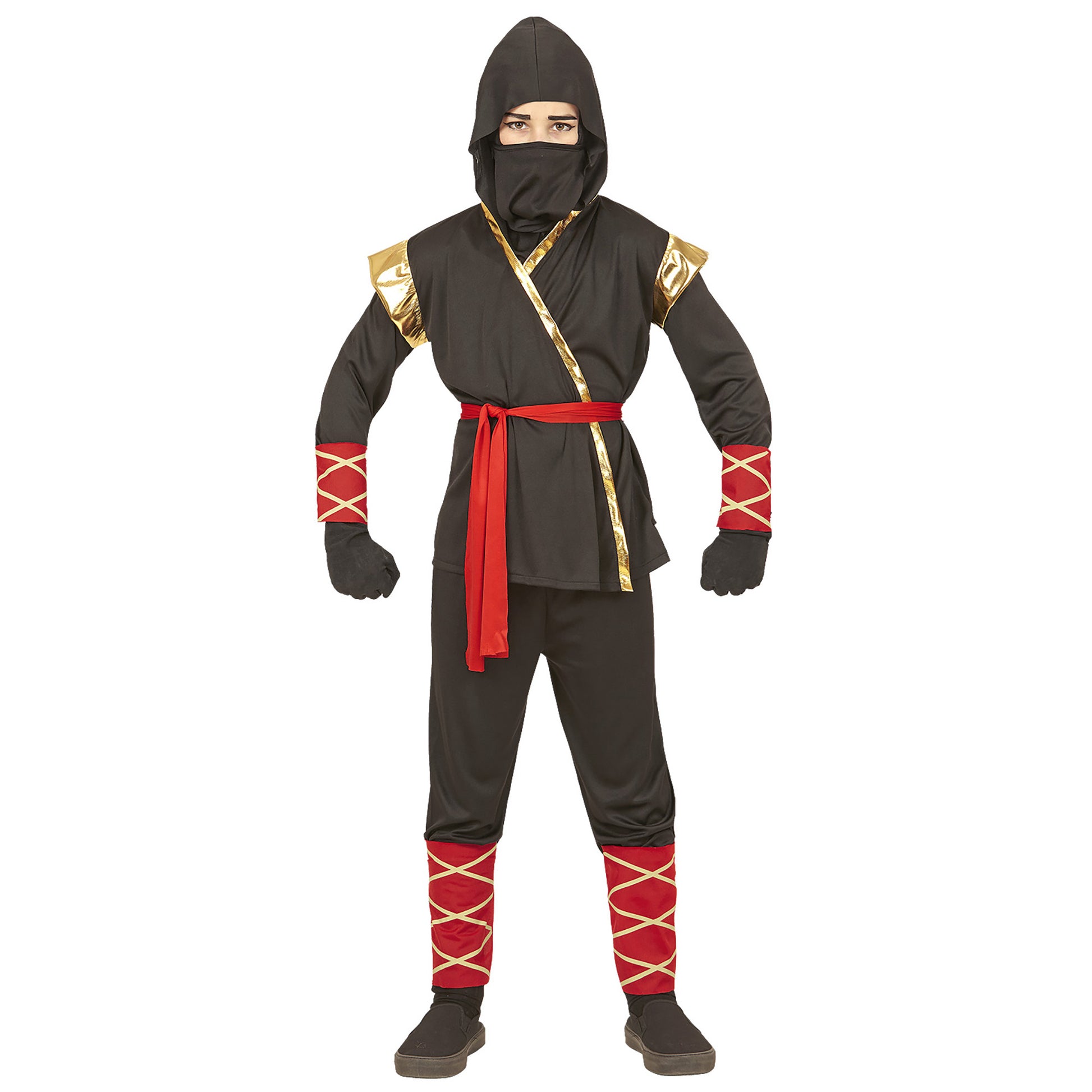 "NINJA" (Oberteil mit Kapuze, Hose, Gürtel, Maske, Arm- und Beinbinden) – Ansicht 4
