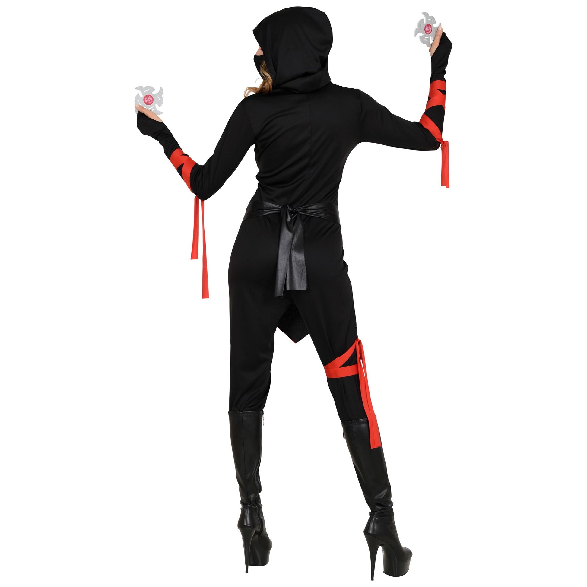 "NINJA" (Overall mit Kapuze, Gesichtsmaske, Gürtel, Armschnüre, Beinschnur) – Ansicht 4