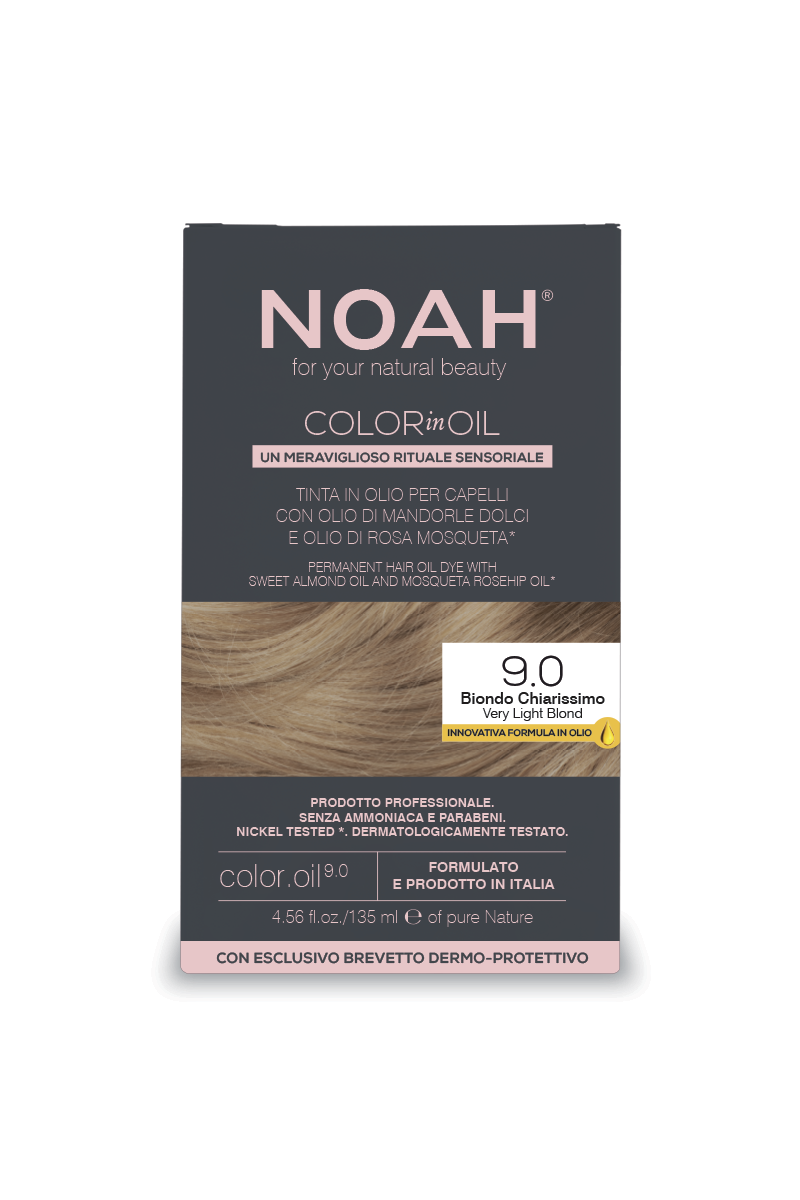 Noah, Color In Oil, Permanentes Haarfärbeöl, 9.0 Very Light Blond, 135 ml