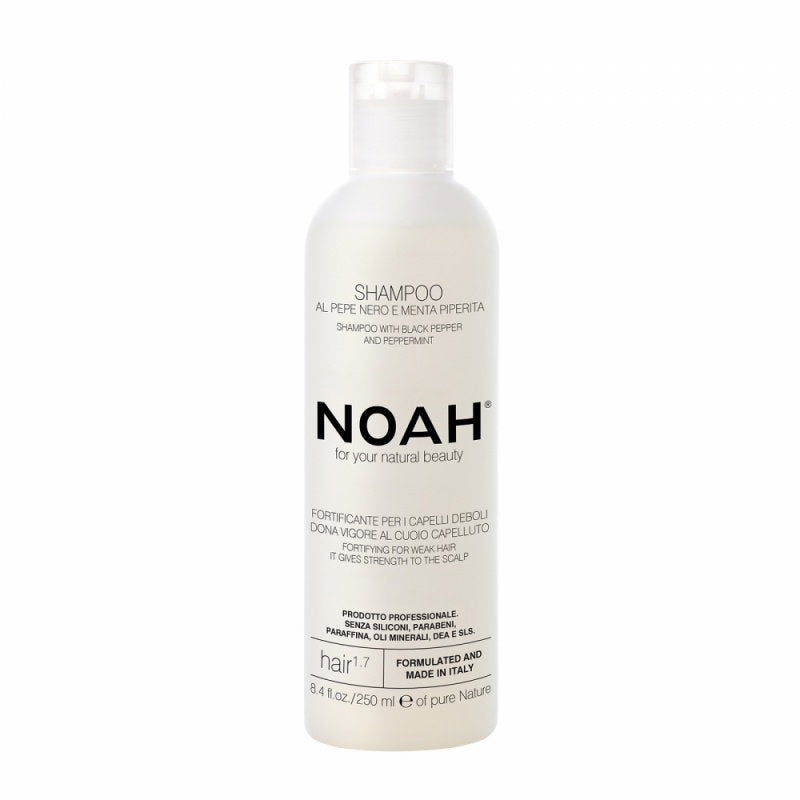 Noah, Natural, Black Pepper & Peppermint, Haarshampoo, Stärkung, 250 ml