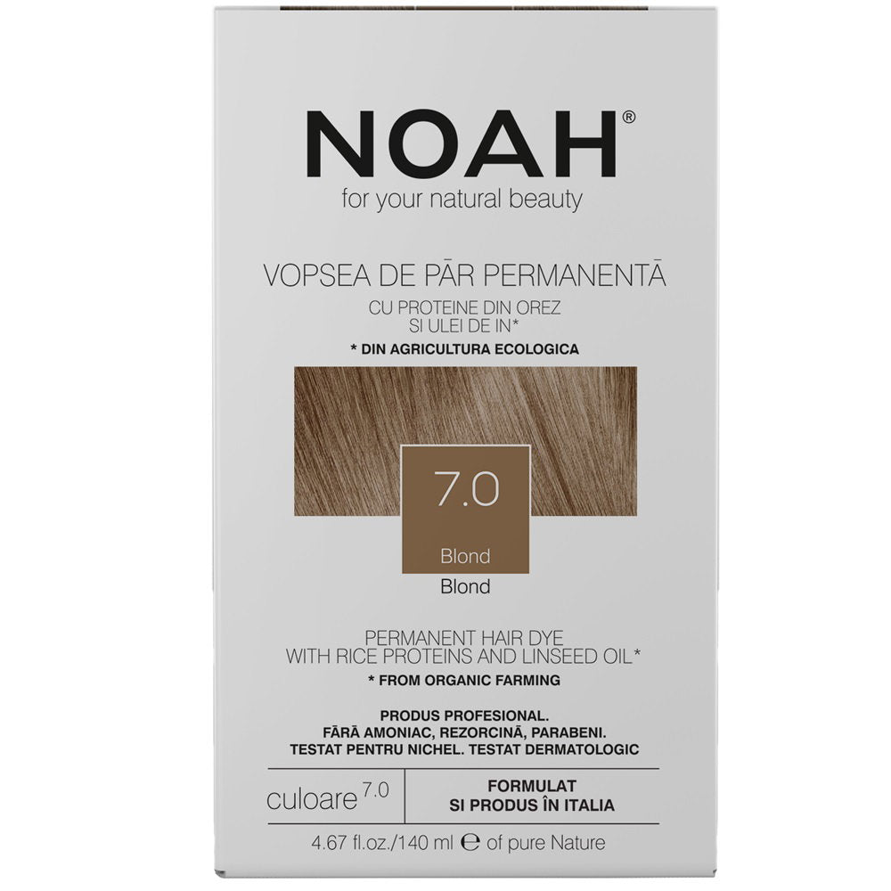 Noah, Permanent Hair Colour, Permanente Haarfarbe, 7.0 Blond, 140 ml