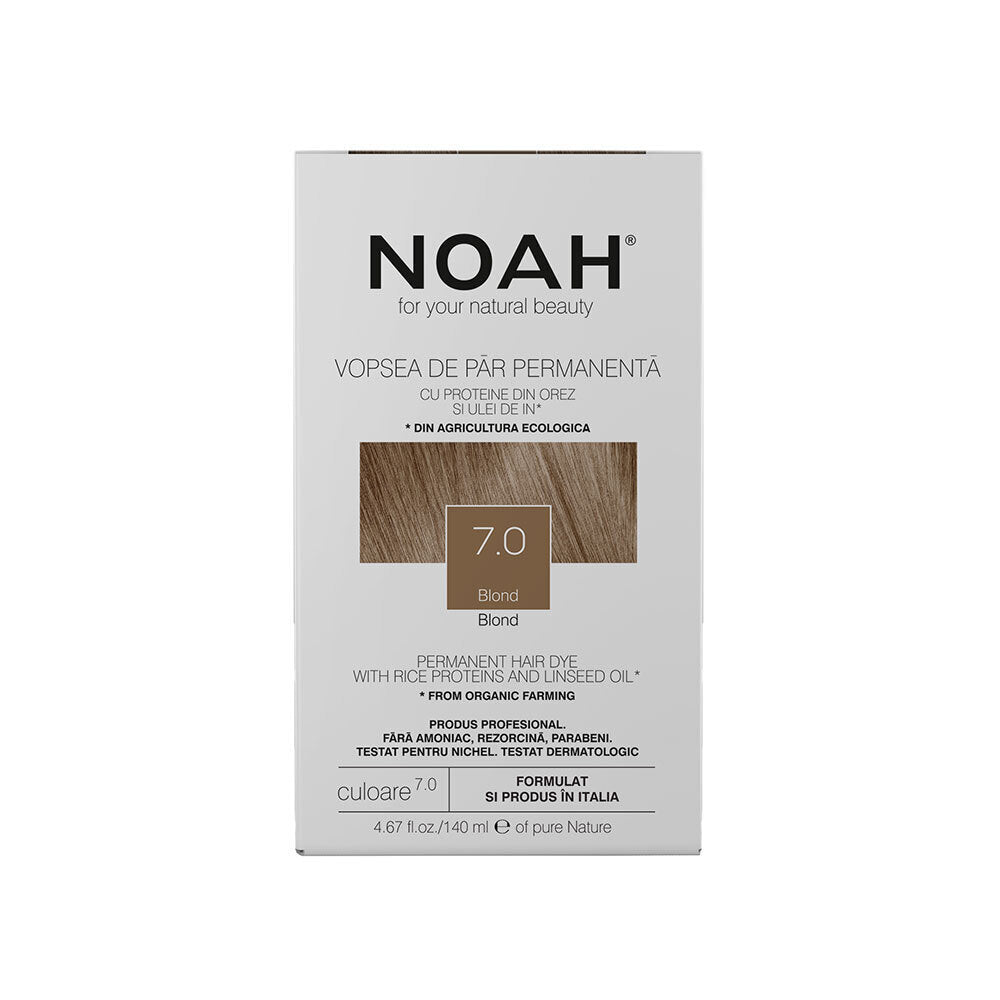 Noah, Permanent Hair Colour, Permanente Haarfarbe, 7.0 Blond, 140 ml