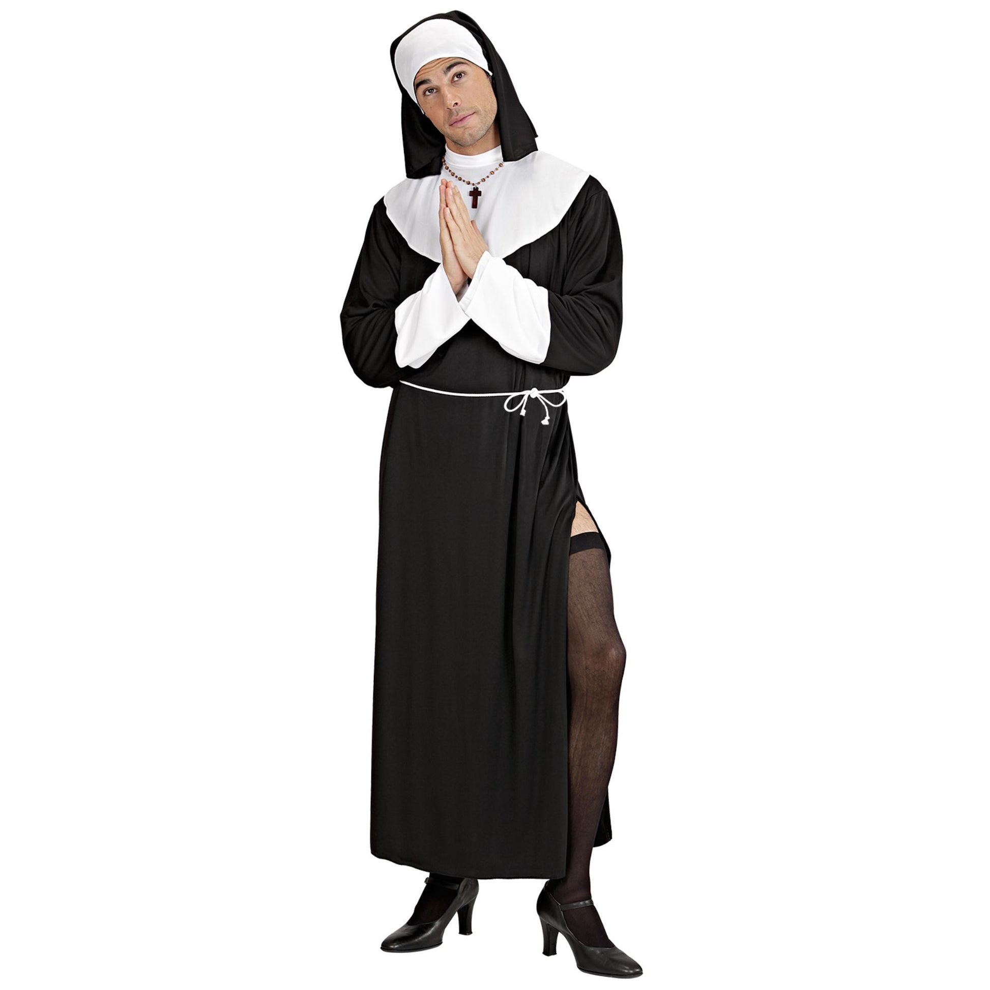 "NONNE CARMELO" (Gewand, Gürtel, Haube) – Detailansicht