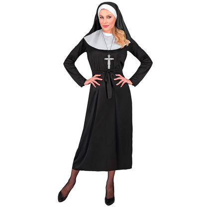 "NONNE" (Kleid, Gürtel, Haube) – Vorderansicht